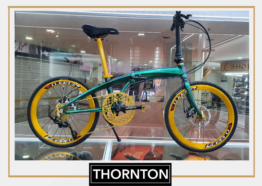 green and gold bike