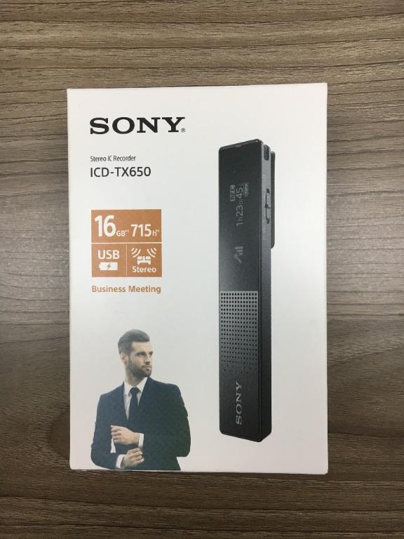 Sony ICD-TX650 Voice Recorder, 音響器材, 錄音機- Carousell