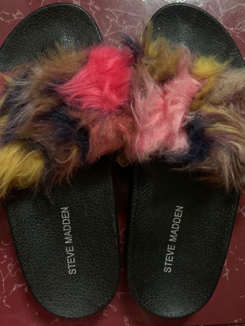 steve madden fur slides