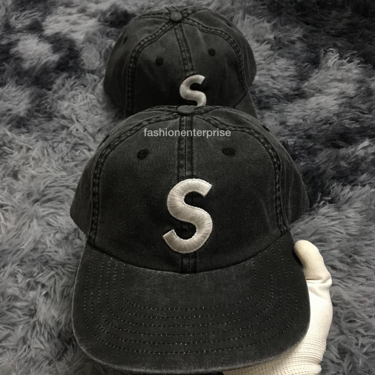 シュプリーム Pigment Print S Logo 6-Panel 黒 - 帽子