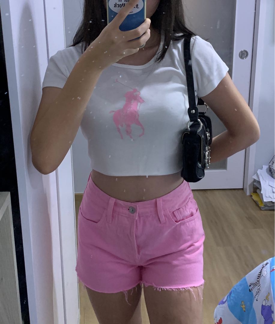 Thrifted Pink Levi's Shorts, Women's Fashion, Bottoms, Shorts on Carousell