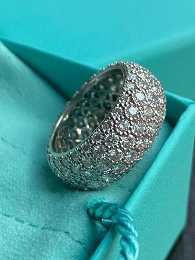 Tiffany five store row band ring