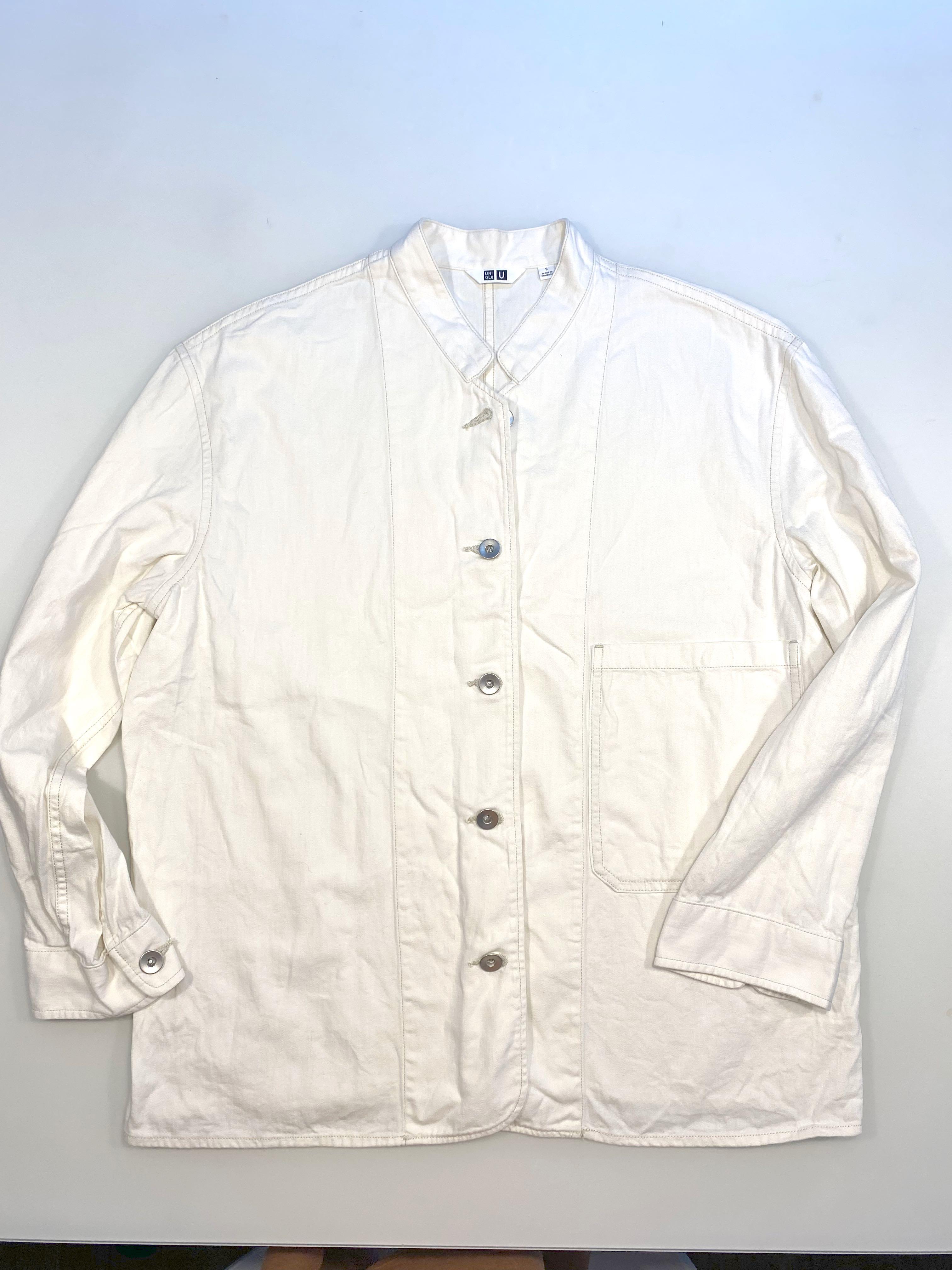 uniqlo white denim jacket