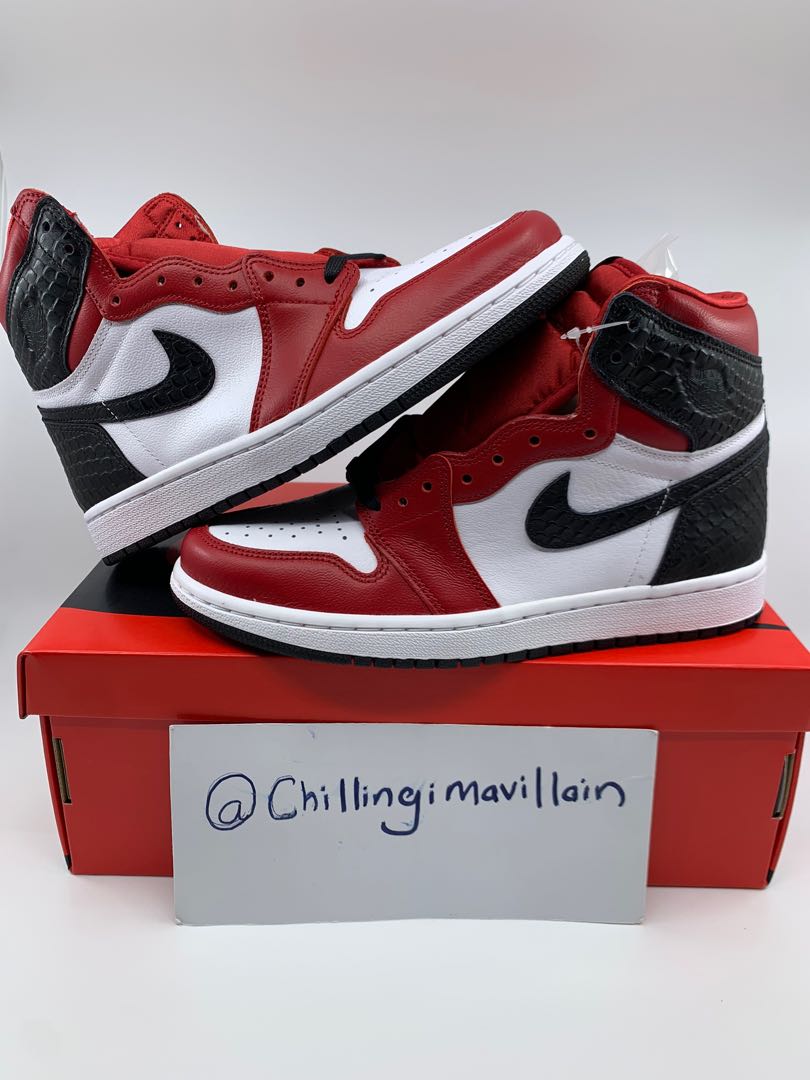 red and black snake jordan 1