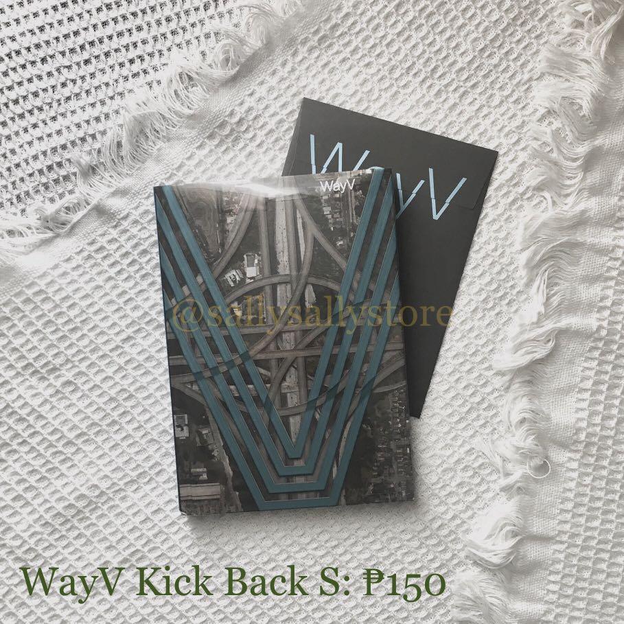 WayV Kick Back Unsealed Album (Category: CDs & DVDs) located in Cavite. Submitted by sallysallystore (Listing ID 1131654454, Image 1). Description: 🟡 No PC 🟡 w/ random postcard 🟡 Good condition 🟡 DM to buy.