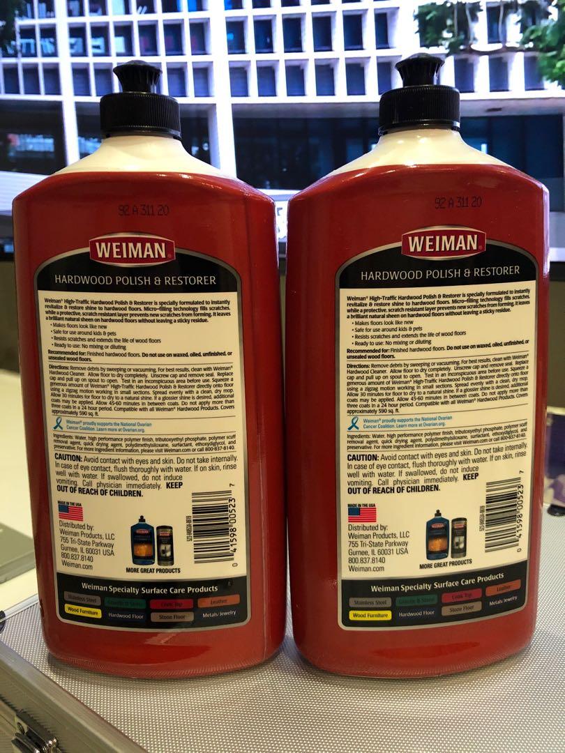 Weiman Hardwood Polish & Restorer, Furniture & Home Living, Cleaning