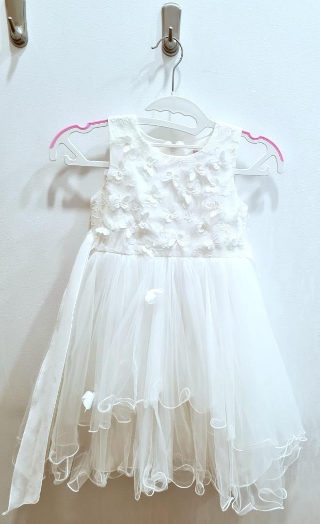 White and red party dresses from Kiddy Palace and H M for girls for parties weddings