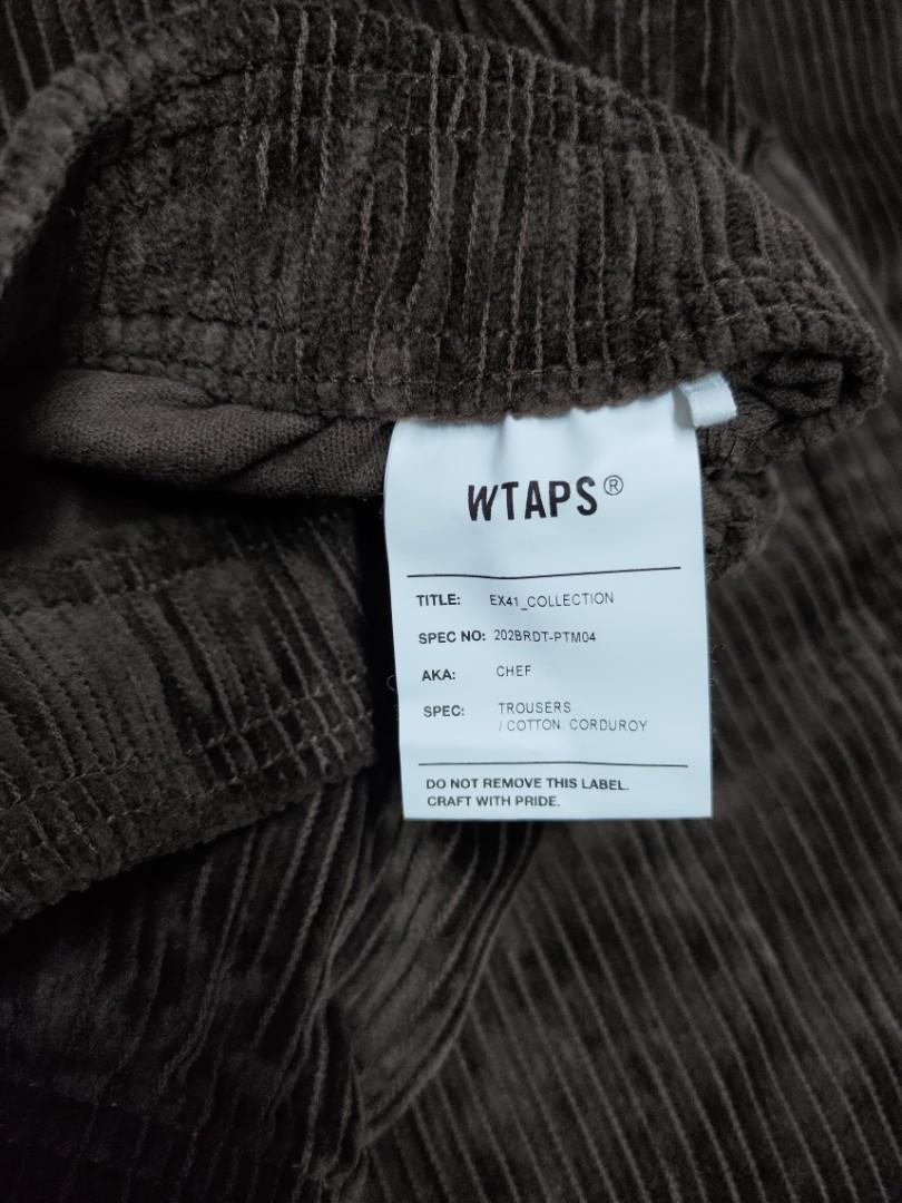 Wtaps 20aw chef trousers cotton corduroy dcdt, 男裝, 褲＆半截裙