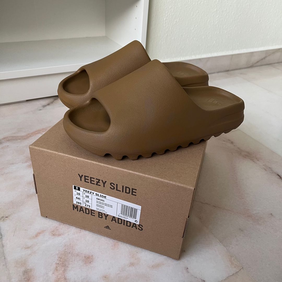 Yeezy Slide Ochre US UK 10, Men's Fashion, Footwear, Flipflops and Slides  on Carousell