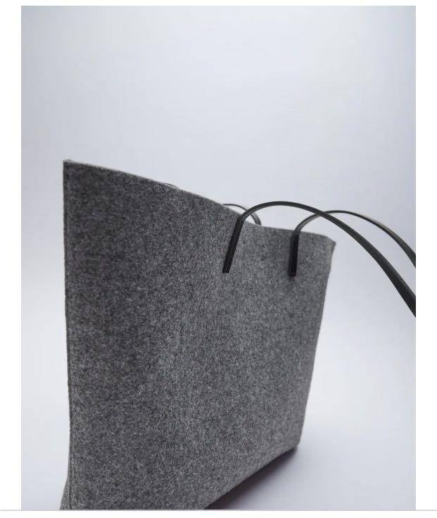 Zara felt tote clearance