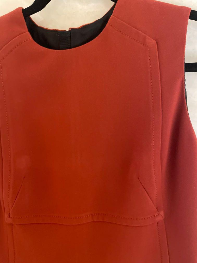 Zara mini dress trafaluc burnt orange 