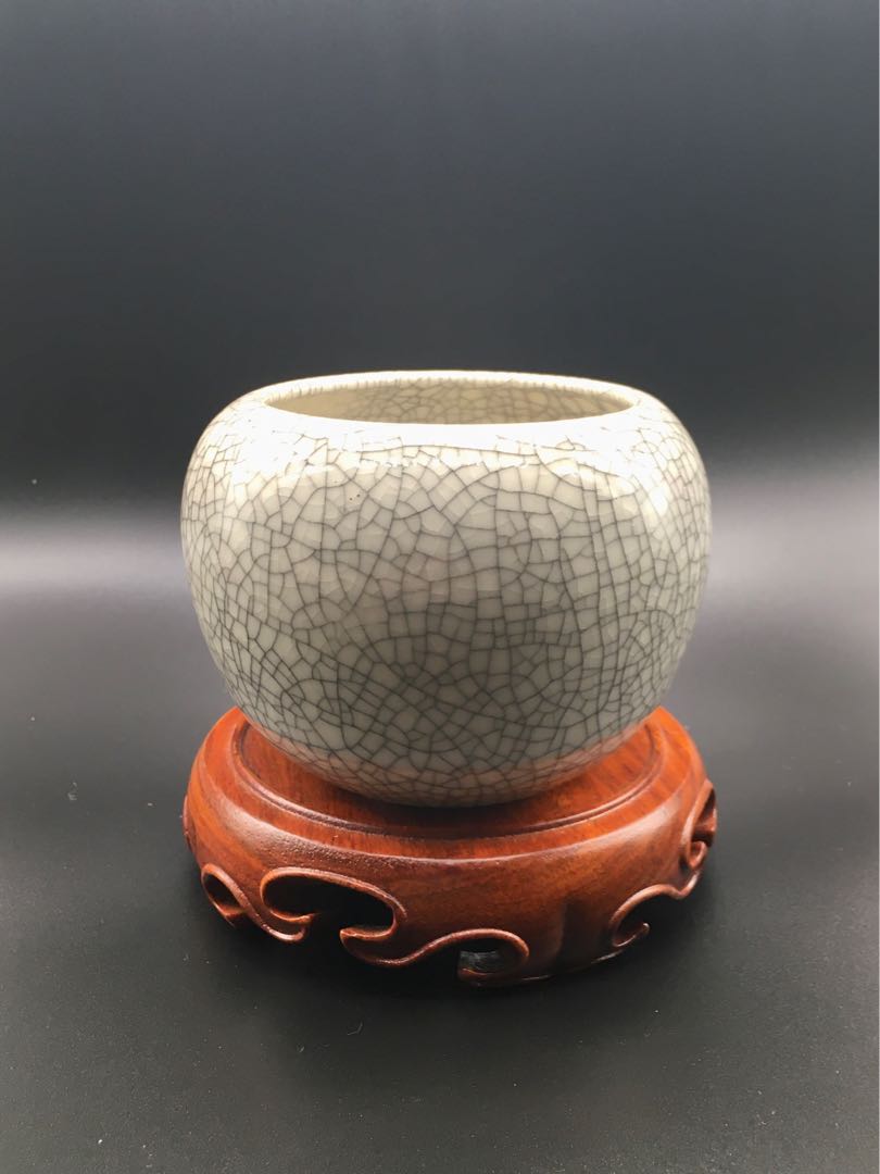 中国　哥釉　沖耳爐　香炉　C 7760E 中国 哥釉 沖耳爐 香炉 C 7760E