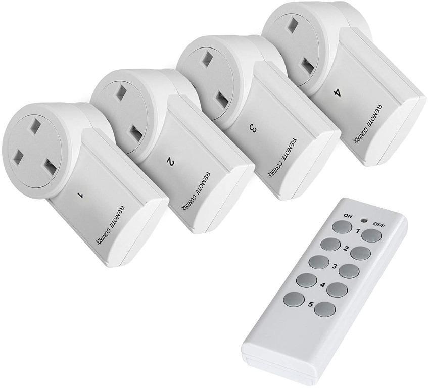 Home & Garden 3 Pack Wireless Remote Control Outlet AC Power Socket