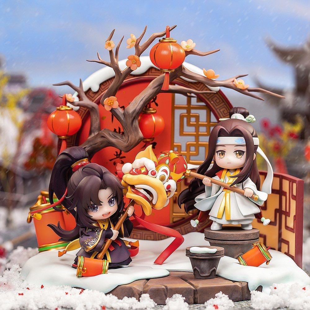 【フィギュア4点まとめ】魔道祖師 吟雪赋岁 新春 春節 魏無羨 藍忘機 擎蒼魔道祖師忘羨吟雪賦歲新春Q版Figure附特典, 興趣及遊戲