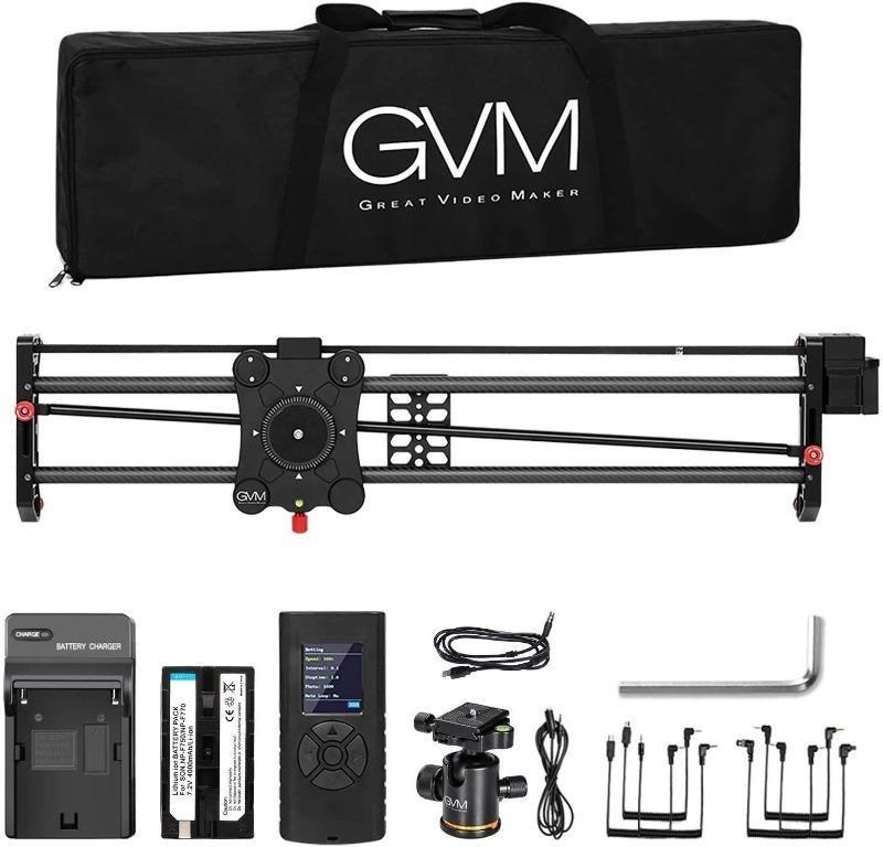 [ INSTOCK ] GVM Motorized Camera Slider, 31" Carbon Fiber Dolly Rail