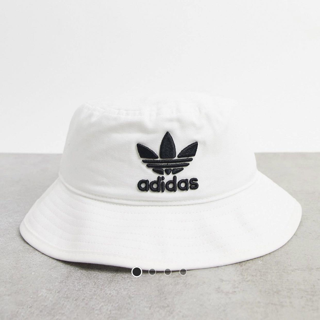 White adidas new arrivals bucket hat