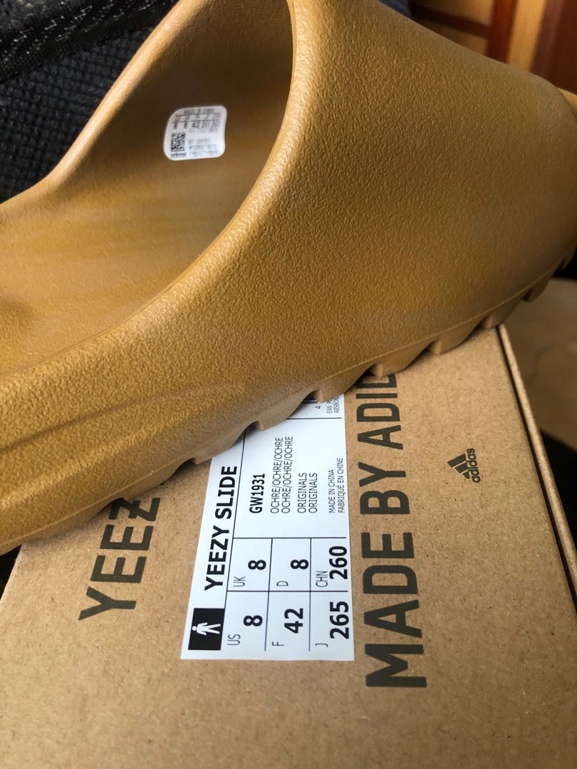 Adidas Yeezy slide OCHRE, Men's Fashion, Footwear, Flipflops and Slides on  Carousell