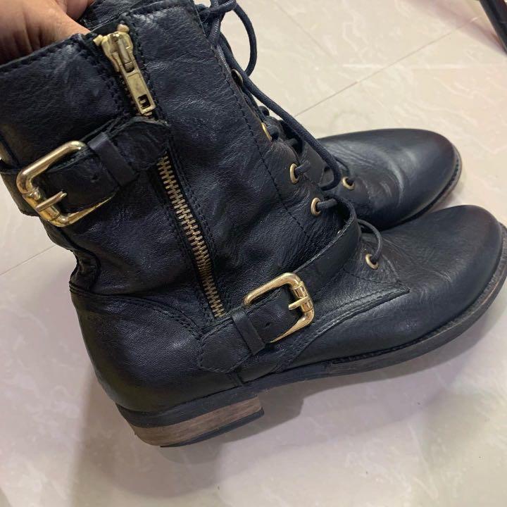 11nov Aldo leather biker boots Women s Fashion Footwear Boots
