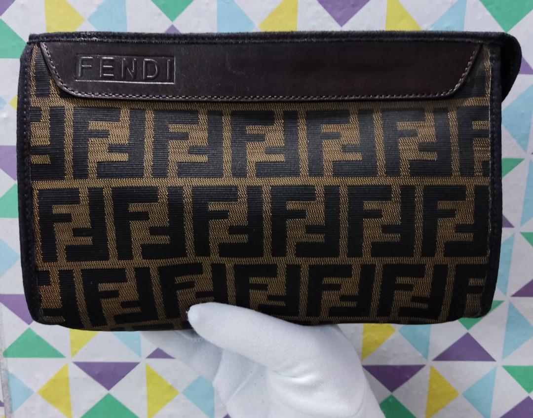 Fendi deals zucca clutch