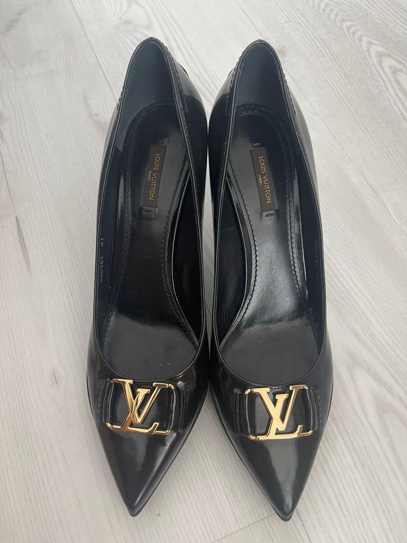 Louis Vuitton Black Smooth Leather Heels Size 10.5/41