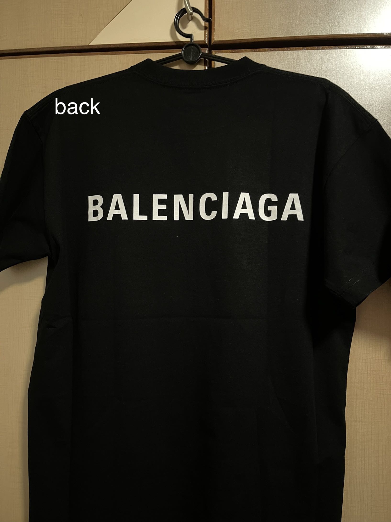 Balenciaga back hot sale logo tee