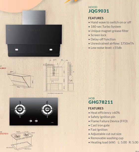 Brand new unused Fotile Hob and Hood, TV & Home Appliances, Kitchen