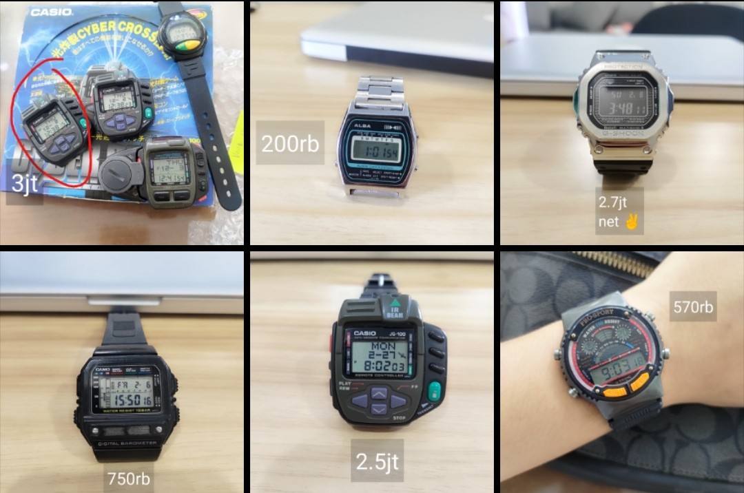 Casio, gshock, spalding, alba, Fesyen Pria, Jam Tangan di Carousell