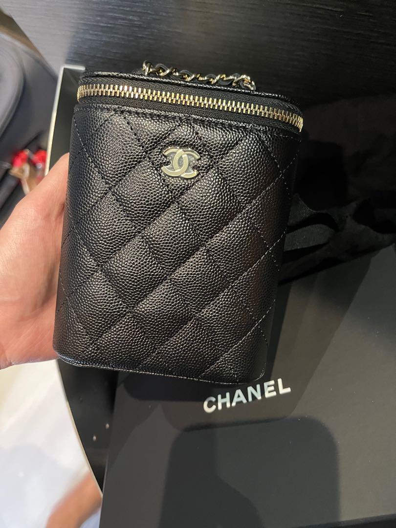 Chanel 22C vertical vanity black caviar ghw #31, Luxury, Bags