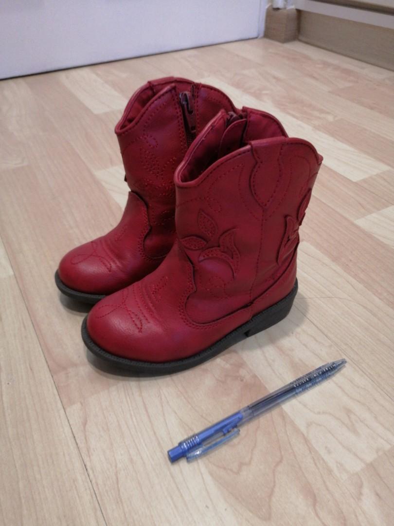 Cat and jack red boots sale