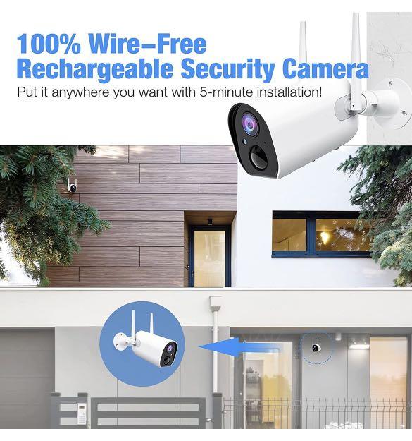 CONICO battery powered security camera 1080P WiFi, Furniture & Home ...