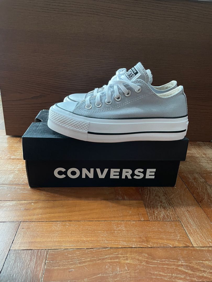 Converse classic wolf grey Women s Fashion Footwear Sneakers on