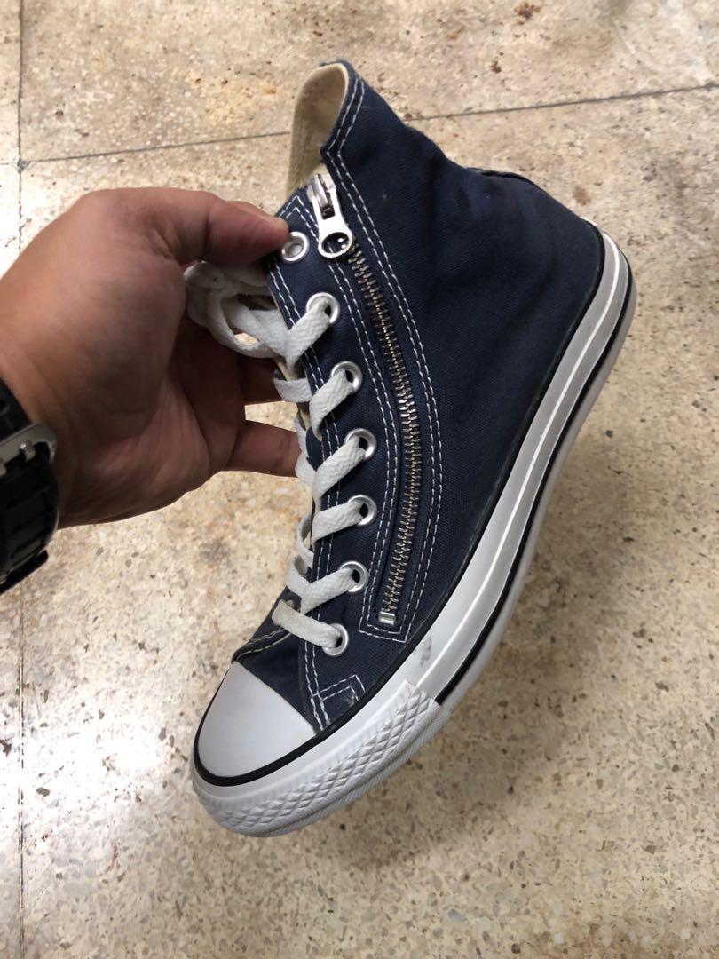 Converse double clearance zipper high tops
