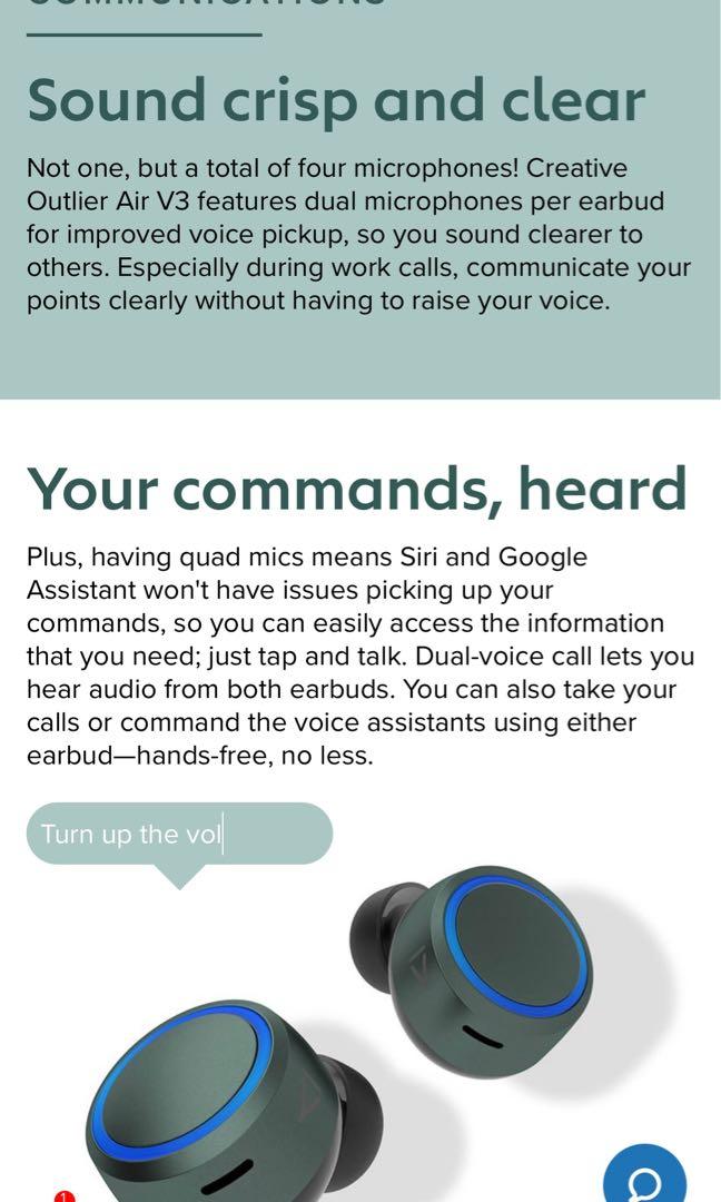 Creative outlier air online noise cancelling