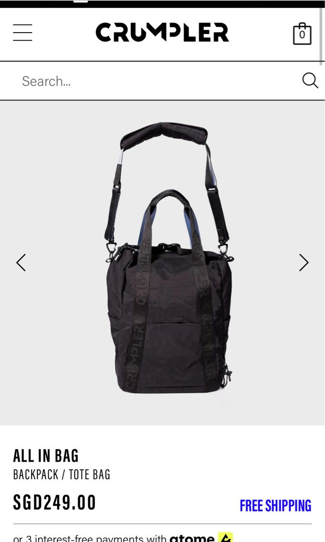 Crumpler store diaper bag