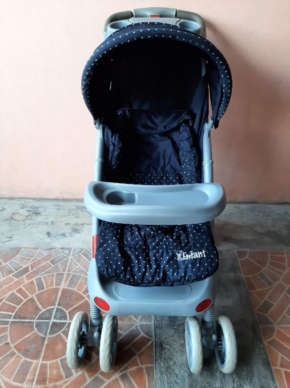 Enfant Stroller (Category: Strollers) located in Caloocan City. Submitted by beadazzle (Listing ID 1131902171, Image 3). Description: Needs to be washed. Kept in the storage for a while. Images of flaws also uploaded. Belt needs to be replaced..