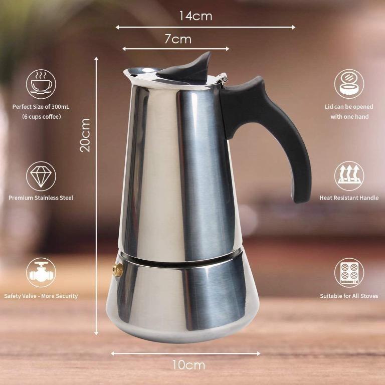 F2082 CHISTAR Espresso Maker, Stovetop Espresso Maker, Coffee Maker