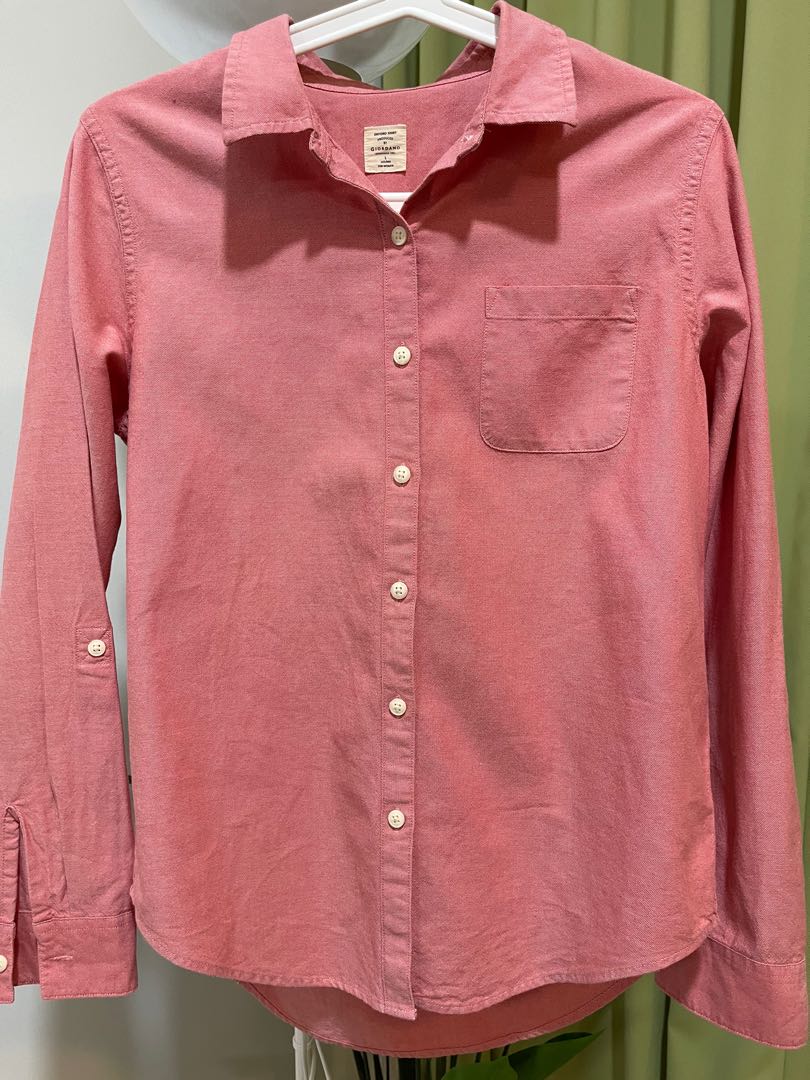 ladies pink oxford shirt