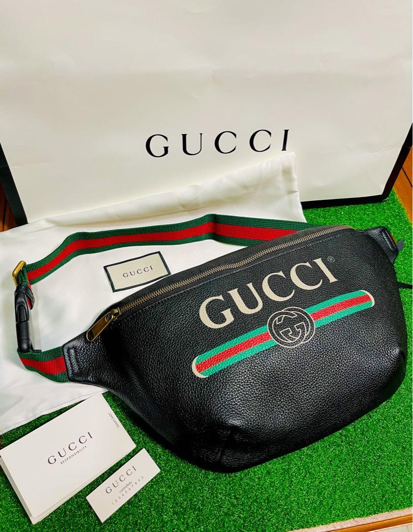 Gucci print best sale large belt bag