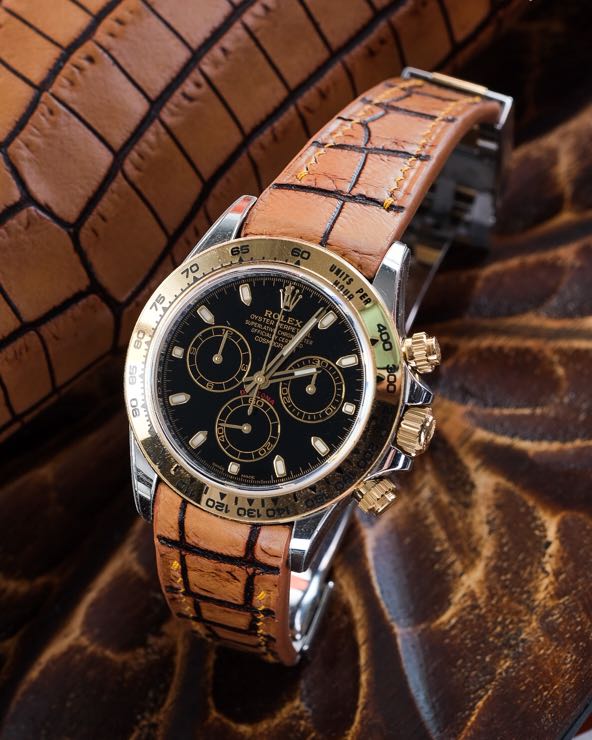 Daytona two tone leather strap best sale