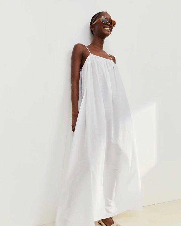 H&m white deals maxi dress