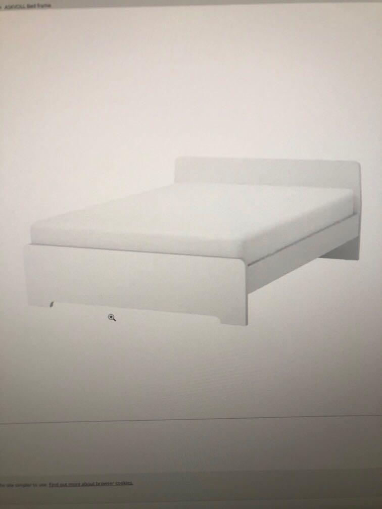 Ikea Askvoll king size (180*200 cm) bed frame with slatted base