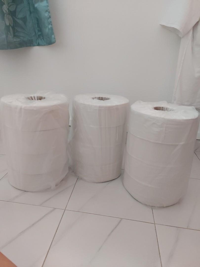 Jumbo Toilet Paper Holder + Jumbo Toilet Paper, Furniture & Home Living