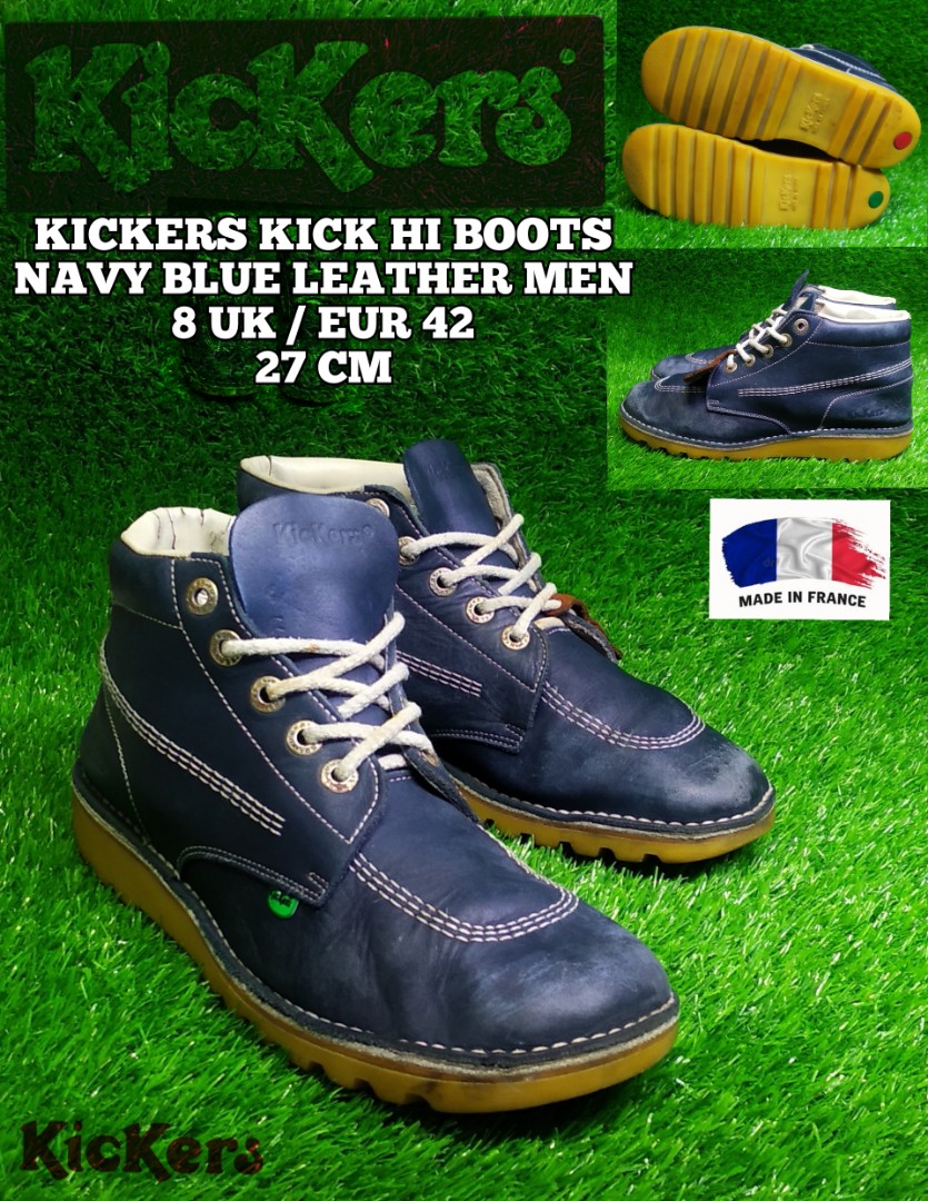 Kickers Kick Hi boots in navy