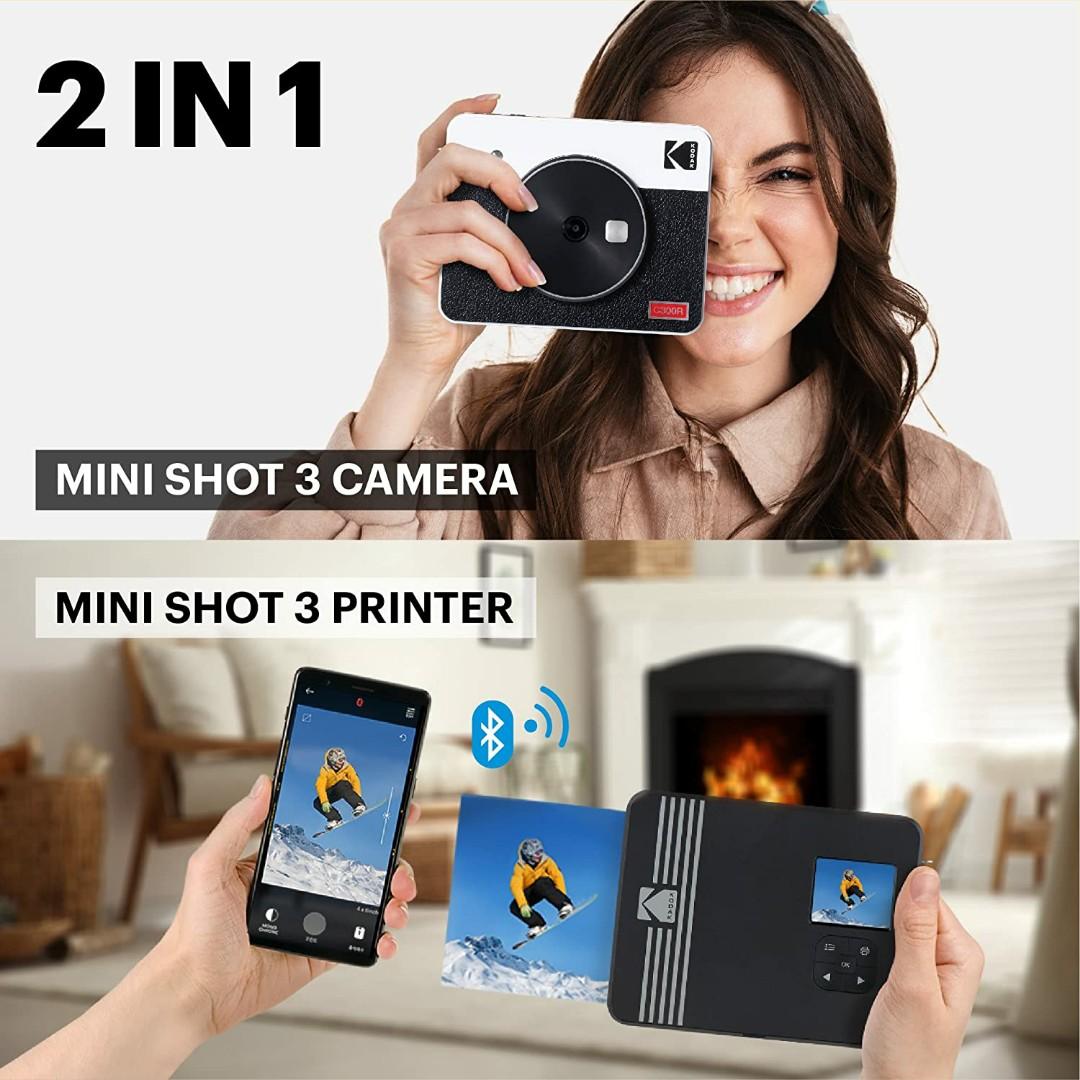 Kodak Mini 3 Retro 3x3” Portable Photo Printer (60 Sheets) Compatible with  iOS for sale online