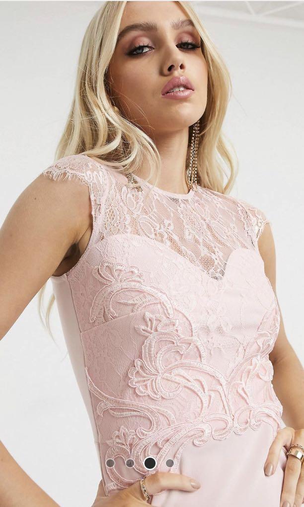 Lipsy pink clearance lace dress