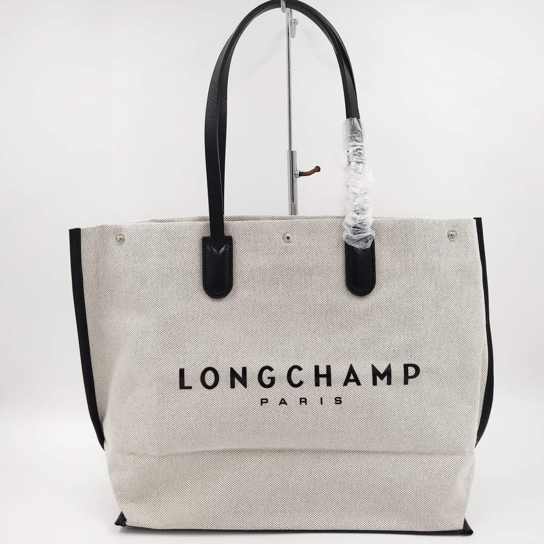 Longchamp Roseau Shopping Bag in Ecru, Women's Fashion, Bags & Wallets ...