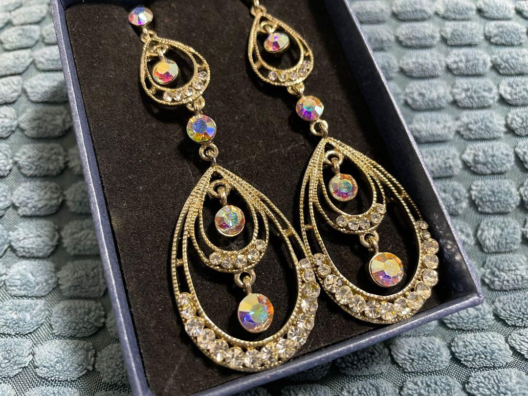 Monclair Rainbow crystal drop earrings