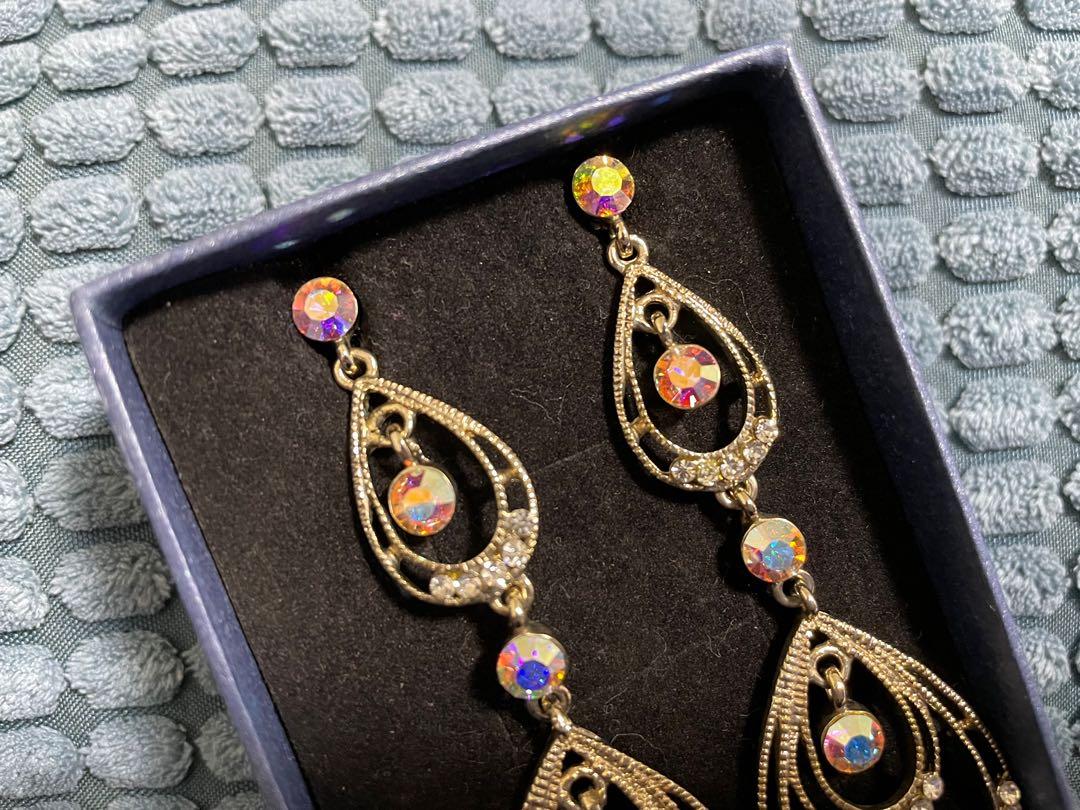 Monclair Rainbow crystal drop earrings