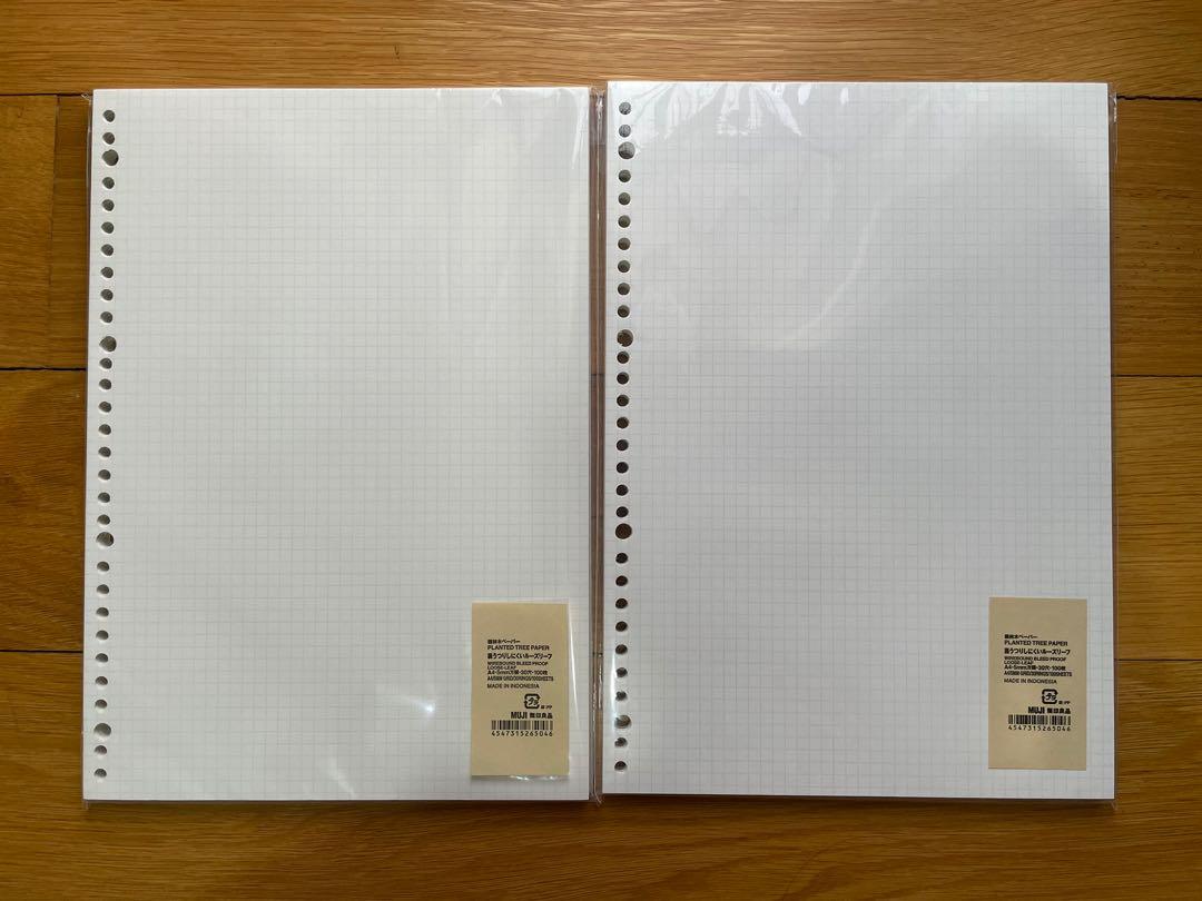 muji A4 grid loose leaf paper 100 sheets, Hobbies & Toys, Stationery & Craft, Craft Supplies