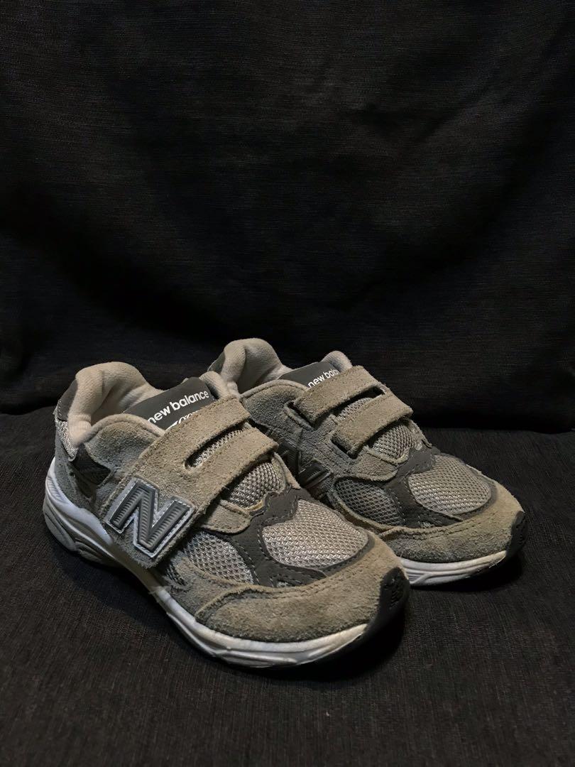 new balance kids 990 velcro grey